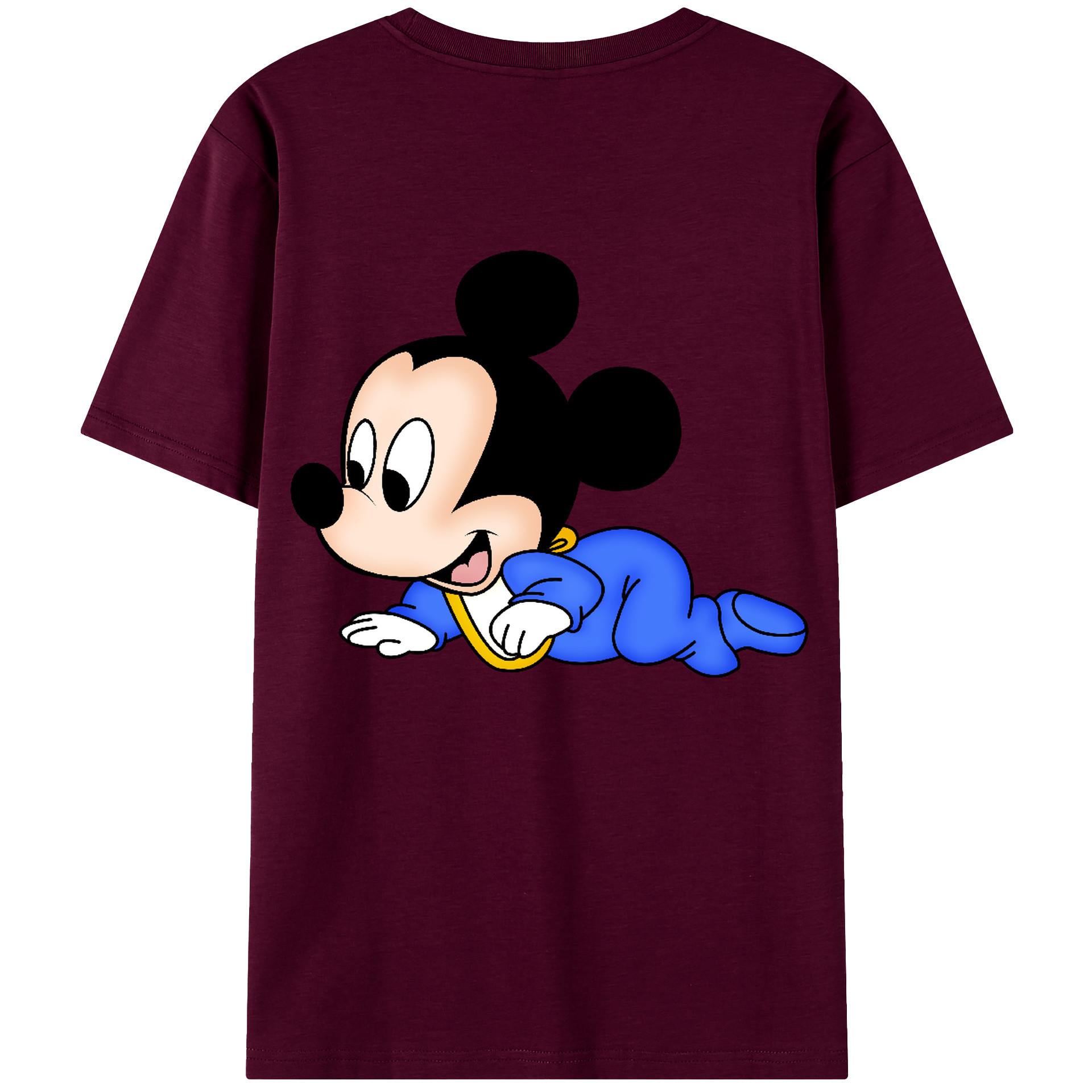 （画像用） ミッキーマウス Mickey Mouse レディース半袖Tシャツ(バックプリント)